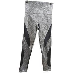 LNDR UK Marled Gray Colorblock Black Seamless Leggings Size Small Medium
